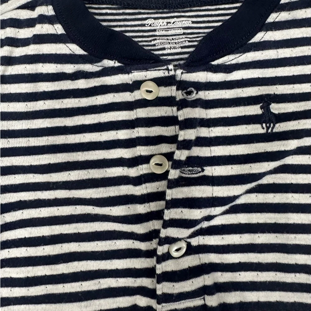 Ralph Lauren baby‎ one piece stripes embroider logo size 3 month